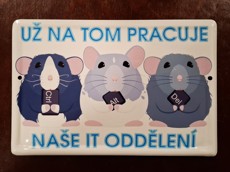 Plechová cedulka "Ajťáci" 15 x 10 cm